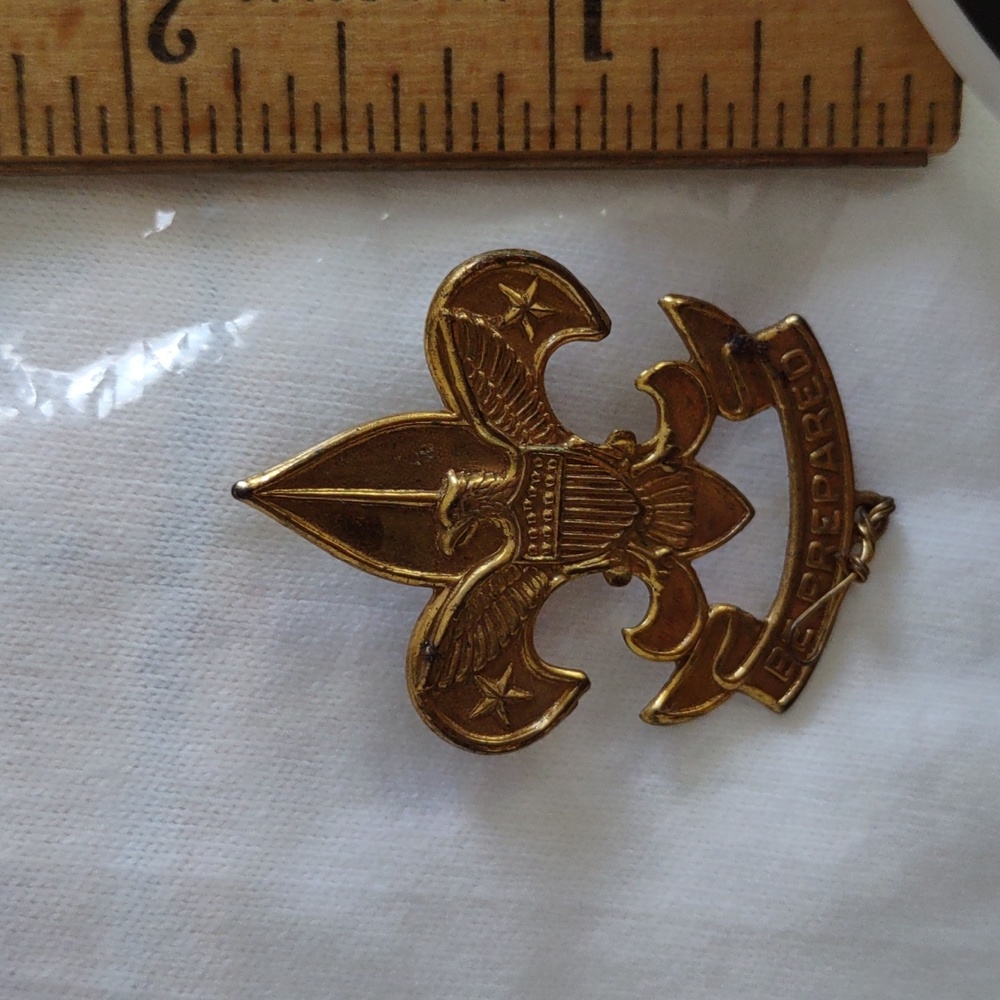 Vintage Boy Scouts  gold tone? Pin